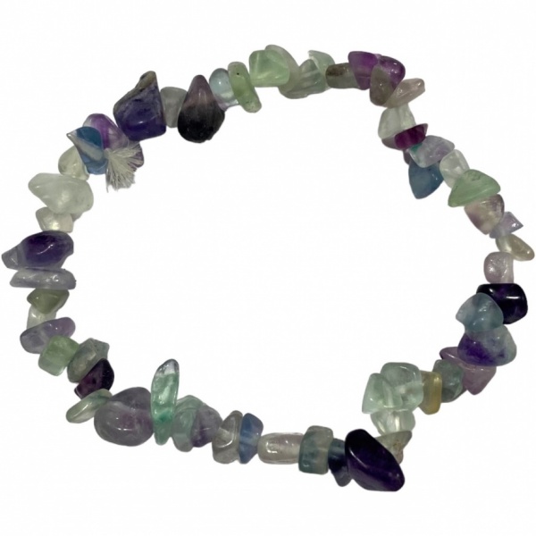 Fluorite Rainbow - Crystal Chip Bracelet